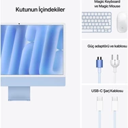 Apple iMac M4 Çip 16GB 256GB SSD macOS 24 inç All In One Bilgisayar MWUF3TU/A Mavi Mavi