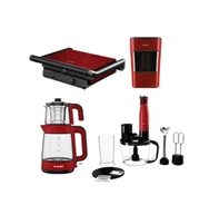 ARÇELİK RESİTAL® DERİN KIRMIZI MUTFAK SERİSİ 4'LÜ SET Kırmızı