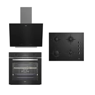 BEKO BUHAR DESTEKLİ FİTFRY SİYAH SET Siyah
