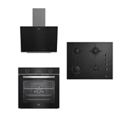 Beko Buhar Destekli Siyah Cam Set 02 Siyah