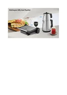 BEKO MUHTEŞEM İKİLİ ÇAYCI VE TOST MAKİNESİ Inox