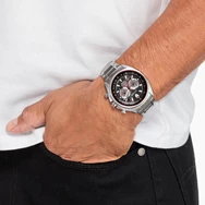 Citizen CA4561-89E Eko-Drive Çelik Kordon Çelik Kasa 10 ATM Suya Dayanıklı Metalik Renk Erkek Kol Saati Çok Renkli	