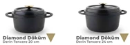 ESSE 5MM DİAMOND DÖKÜM TENCERE SET 2 Lİ   