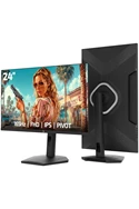 GamePower 24'' Lunis L10 165Hz 1Ms IPS FHD Pivot Gaming Monitör Siyah