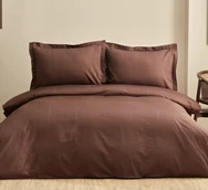 Karaca Home Uniq %100 Pamuk Saten Çift Kişilik Nevresim Takımı Kahverengi Çift Kişilik