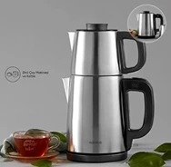 Karaca Tea Break 2 in 1 Çelik Su Isıtıcı Çay Makinesi Inox