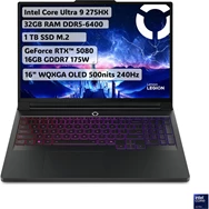Legion Pro 7 Intel Core Ultra 9 275HX 32GB 1TB SSD RTX5080 Freedos 16" WQXGA Taşınabilir Bilgisayar 83F5004STR 