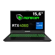Monster Tulpar T5 V23.4 Intel Core I7 12700H 16 GB Ram 500 GB SSD 8 GB Rtx 4060 Freedos 15,6" Fhd 144 Hz Oyun Bilgisayarı Siyah 512 GB