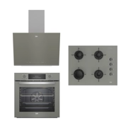 BEKO MANHATTAN GRİ BUHAR DESTEKLİ CAM SET Gri