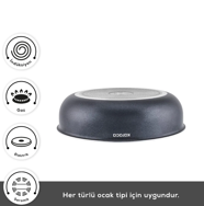 Biodiamond Easy Clip Çıkarılabilir Saplı 13 Parça Tencere ve Tava Seti  Gri