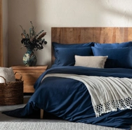 Chakra Cıelo Bambu Nevresim Takımı Lacivert Çift Kişilik