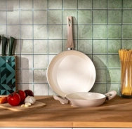 Emsan  Crystal 2 Parça Tava Sahan Seti  Bej