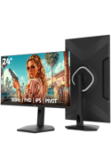 GamePower 24'' Lunis L10 165Hz 1Ms IPS FHD Pivot Gaming Monitör Siyah