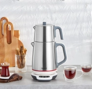 Homend Royaltea  Dokunmatik Konuşan Çay Makinesi Inox