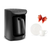 Karaca Hatır Köz Kahve Makinesi & Türk Kahvesi Fincanı  Siyah