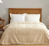 Karaca Home Blair Çift Kişilik Embos Battaniye Bej Çift Kişilik