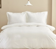 Karaca Home Uniq %100 Pamuk Saten Çift Kişilik Nevresim Takımı Beyaz Çift Kişilik