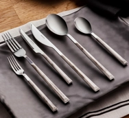 Karaca  Leda Beyaz 6 Kişilik 36 Parça Çatal Kaşık Bıçak Takımı Gümüş