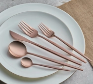 Karaca Orion 30 Parça 6 Kişilik Çatal Kaşık Bıçak Takımı Pembe