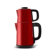 Karaca Tea Break 2 in 1 Çelik Su Isıtıcı Çay Makinesi Kırmızı