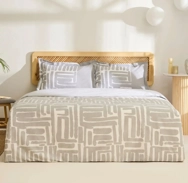 Kaşmir HomeMosy %100 Pamuk Çift Kişilik Nevresim Takımı  Gri