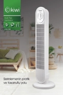 Kiwi Kule Tipi Vantilatör Beyaz