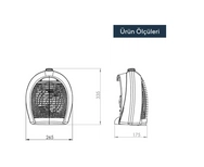 Kumtel LX-6331 2000 W Fanlı Isıtıcı Bej
