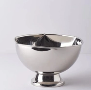 Linens Ayaklı Wawe  Kase  Gümüş