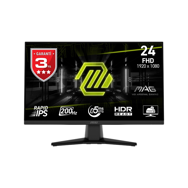 Msı 23.8 Mag 242F 1920X1080 (Fhd) 16:9 Flat Rapıd IPS 200HZ 0.5ms (Gtg) Freesync Premıum Gamıng Monıtor Siyah