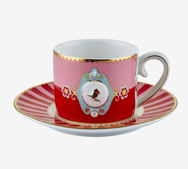 Pip Studio Love Birds Collection Porselen Kahve Fincanı Kırmızı