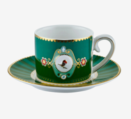 Pip Studio Love Birds Collection Porselen Kahve Fincanı Yeşil
