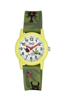 QQ VR99J016Y Suya Dayanıklı Yeşil Çocuk Kol Saati Sarı