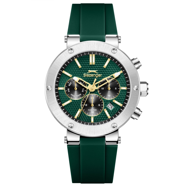 Slazenger SL.09.2564.2.05 Silikon Kordon Çelik Kasa 10 ATM Suya Dayanıklı  Yeşil Renk Erkek Kol Saati Çok Renkli	