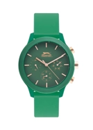 Slazenger SL.09.2201.2.06 Tüm Fonksiyonları Aktif 3 ATM Suya Dayanıklı Plastik Kordonlu Yeşil Erkek Kol Saati Çok Renkli	