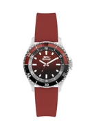 Slazenger SL.09.2315.3.04 Silikon Kordonlu Suya Dayanıklı Bordo Kadın Kol Saati Çok Renkli	