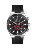 Slazenger SL.09.2341.2.01 Tüm Fonksiyonları Aktif Gün ve Takvim Göstergeli 5 ATM Suya Dayanıklı Silikon Kordon Siyah Erkek Kol Saati Çok Renkli	