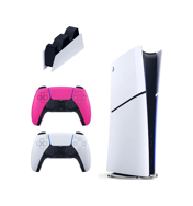 Sony Playstation 5 Slim Digital 825 GB + Şarj İstasyonu + 2. Pembe Dualsense Beyaz
