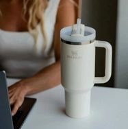 Stanley Quencher H2.0 Tumbler Krem Termos 